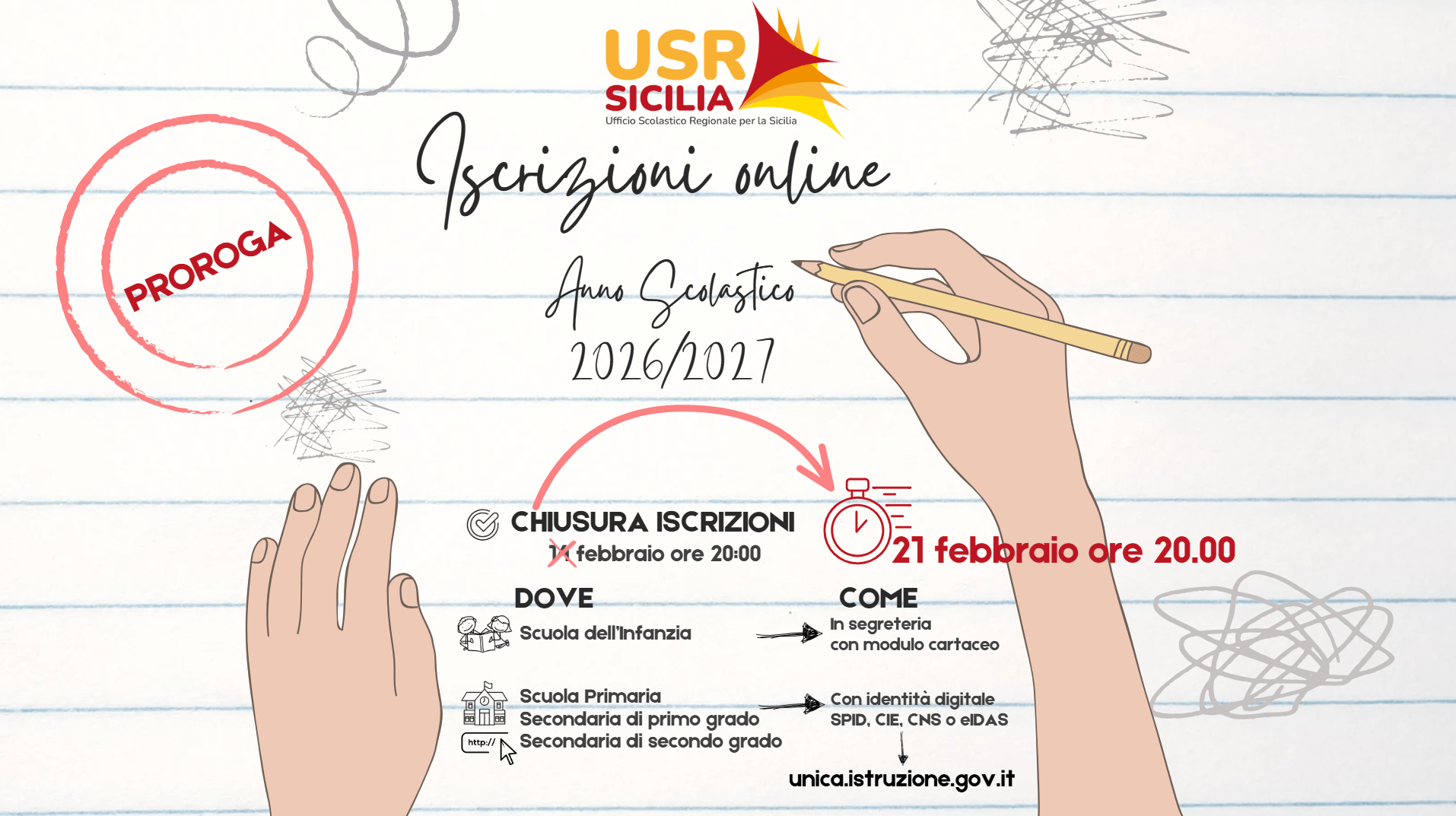 Anno scolastico 2026/2027, iscrizioni aperte dal 13 gennaio al 21 febbraio 2026