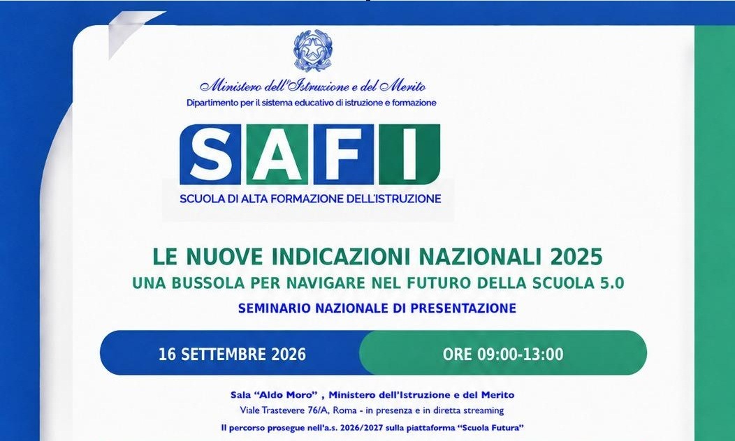 Piano Formativo sulle “Indicazioni Nazionali per il curricolo della Scuola dell’infanzia e del Primo ciclo di istruzione” – a.s. 2026/2027